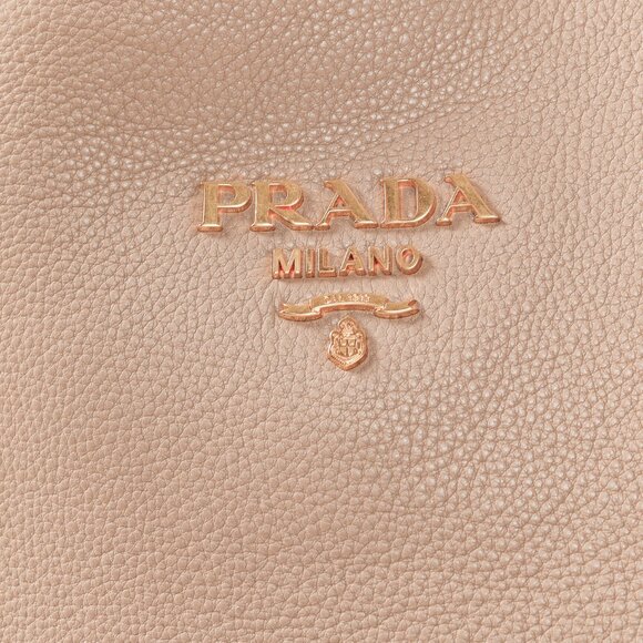 Prada Cammeo Vitello Daino Striped-Crossbody-Strap Hobo - Picture 10 of 13